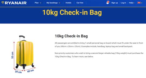 cabin bag ryanair 10kg|ryanair 10kg checked in bag.